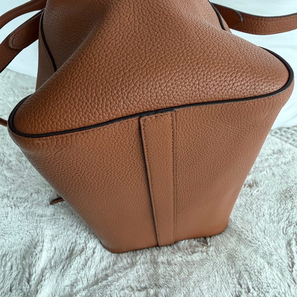 Authentic Prada Caramel Vitello Leather Satchel with Gold Hardware - Picture 5 of 9